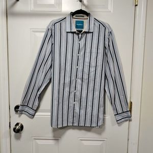 Tommy Bahama Island Modern Fit Stripped Button Down Shirt L